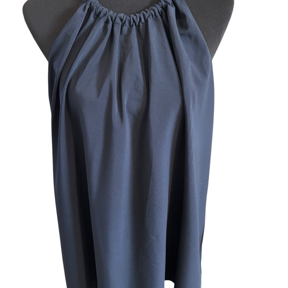 RACHEL Rachel Roy Halter Top Stretch Flowy Nautical Navy Blue Rope Strap XL
